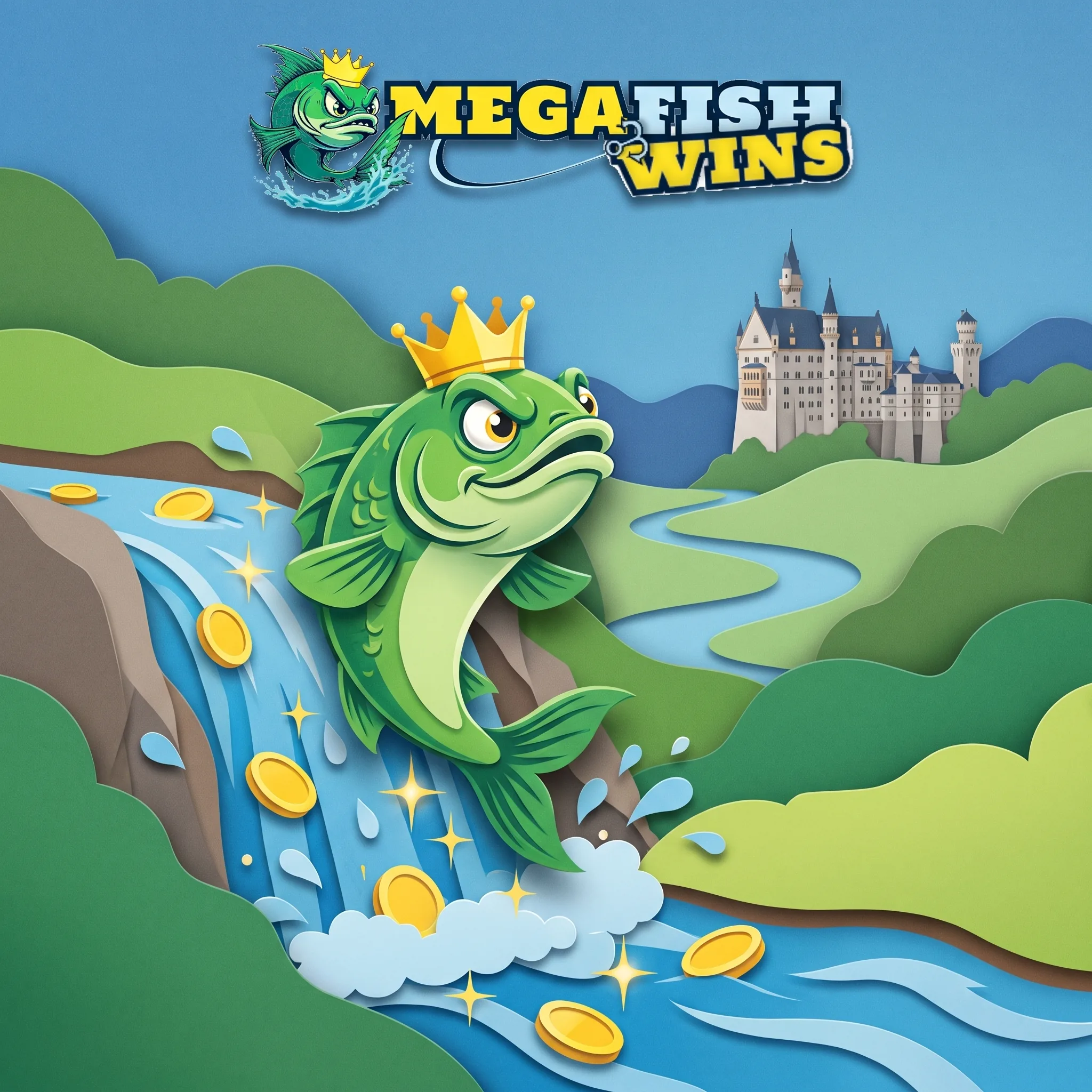 MegaFishWins-Willkommensbonus in einer Rheinlandschaft